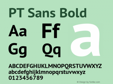 PT Sans Bold Version 2.003图片样张