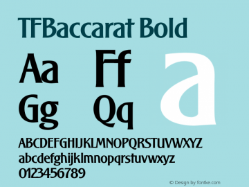 TFBaccarat Bold 001.000 Font Sample