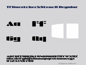 TFGuestcheckStencil Regular Version 001.000 Font Sample