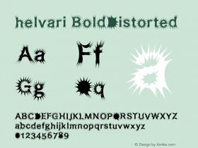 helvari BoldDistorted Version 1.000 2007 initial release Font Sample