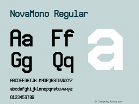 NovaMono Regular Version 1.0 Font Sample