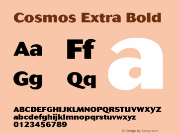 Cosmos Extra Bold 001.000 Font Sample