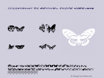 Butterflies by Darrian Ultra-expanded Unknown Font Sample
