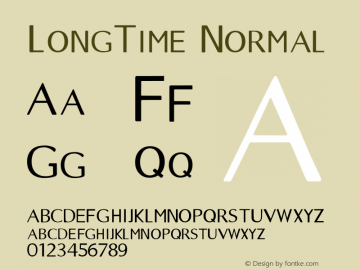 LongTime Normal Version 001.000 Font Sample