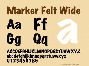 Marker Felt Wide Unknown Font Sample