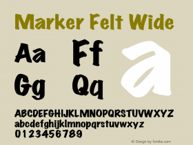 Marker Felt Wide Unknown Font Sample