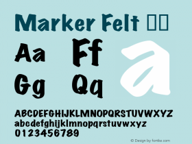 Marker Felt 宽体 4.1d3e1 Font Sample