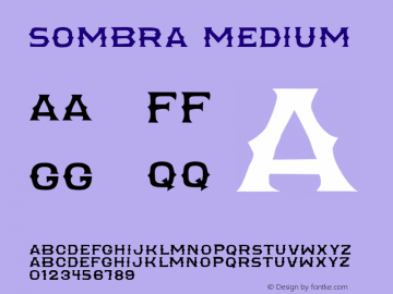 Sombra Medium 001.000 Font Sample