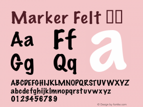 Marker Felt 瘦体 4.4d2e1 Font Sample