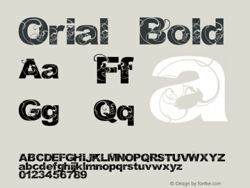 Orial_ Bold Version 0.00 November 10, 2009图片样张