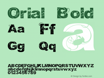 Orial_ Bold Version 0.00 November 10, 2009图片样张