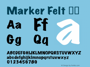 Marker Felt 宽体 5.0d2e1 Font Sample