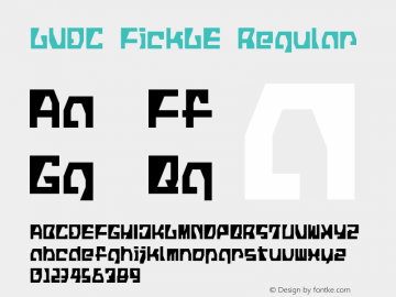 LVDC FickLE Regular Macromedia Fontographer 4.1J 04.2.10 Font Sample