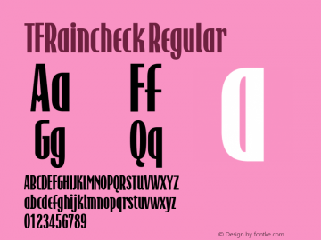 TFRaincheck Regular Version 001.000图片样张