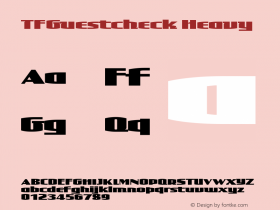 TFGuestcheck Heavy Version 001.000 Font Sample