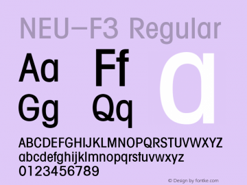 NEU-F3 Regular 2.00图片样张