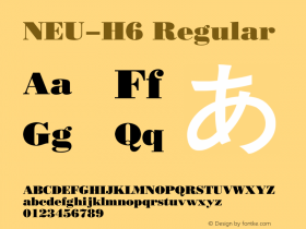 NEU-H6 Regular 1.20图片样张