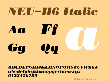 NEU-H6 Italic 2.00图片样张