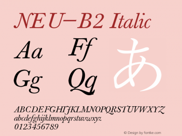 NEU-B2 Italic 2.00图片样张