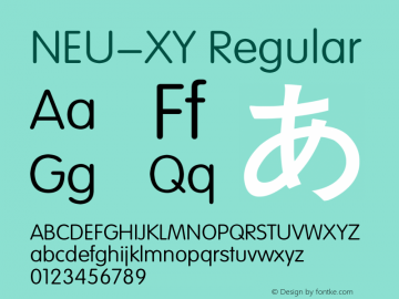 NEU-XY Regular 1.20 Font Sample
