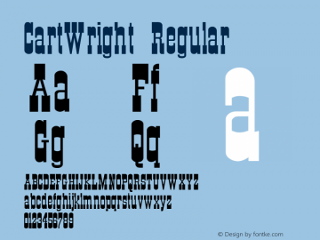 CartWright Regular Converted from C:\TTFONTS\CARTWRIG.TF1 by ALLTYPE Font Sample