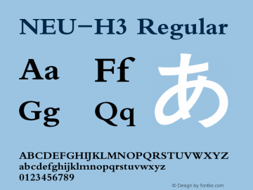 NEU-H3 Regular 1.00图片样张