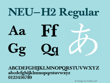 NEU-H2 Regular 1.00 Font Sample