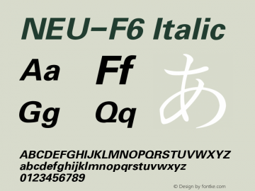 NEU-F6 Italic 2.00图片样张