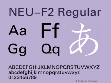 NEU-F2 Regular 1.20图片样张