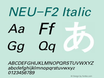 NEU-F2 Italic 2.00图片样张