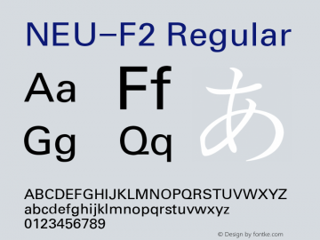 NEU-F2 Regular 2.00 Font Sample