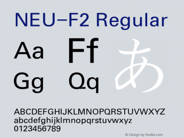 NEU-F2 Regular 2.00图片样张