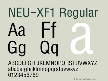 NEU-XF1 Regular 2.00图片样张