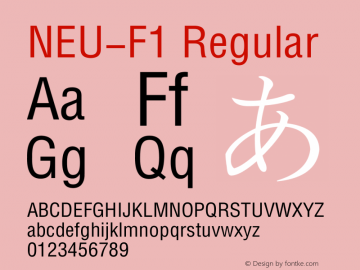 NEU-F1 Regular 1.20图片样张