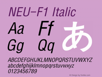 NEU-F1 Italic 2.00图片样张