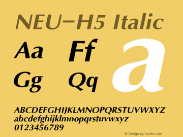 NEU-H5 Italic 2.00图片样张