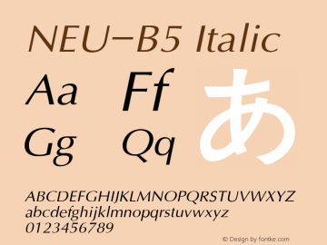 NEU-B5 Italic 2.00图片样张