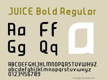 JUICE Bold Regular Version 1.00 December 24, 2008, initial release图片样张