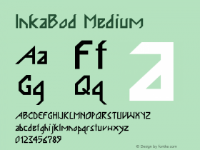 InkaBod Medium Version 001.001 Font Sample