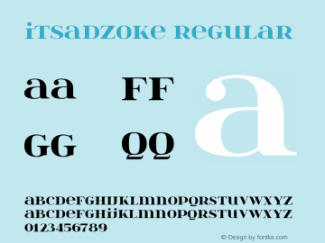 itsadzoke Regular Version 0.46 Font Sample