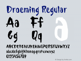 Droeming Regular Version 1.000 Font Sample