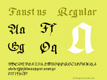 Faustus Regular Unknown Font Sample