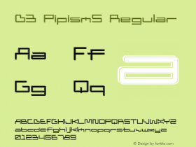 D3 PipismS Regular 1.0 Font Sample