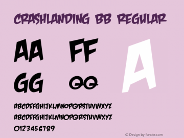 CrashLanding BB Regular Version 1.000 Font Sample