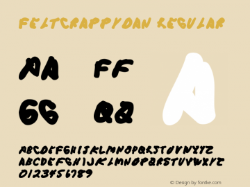 FeltCrappyDan Regular Macromedia Fontographer 4.1.5 10/29/01图片样张