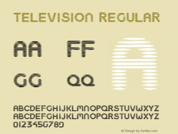 Television Regular Version 001.000 Font Sample