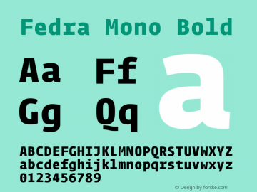Fedra Mono Bold 001.000 Font Sample