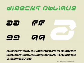 Direckt Oblique Macromedia Fontographer 4.1.5 4/28/04 Font Sample