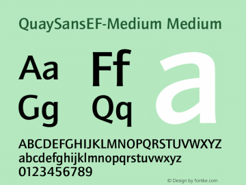 QuaySansEF-Medium Medium 001.001 Font Sample