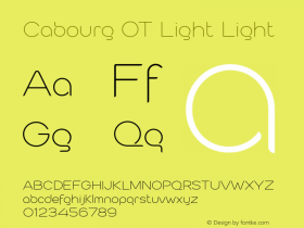 Cabourg OT Light Light Version 1.100 2004 Font Sample